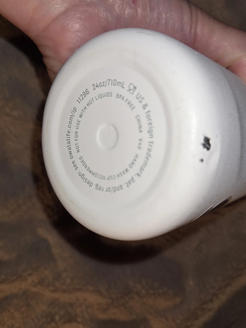 Owala White 24oz Stainless Water Bottle